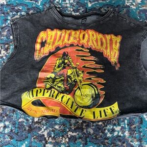 Women’s medium biker crop top